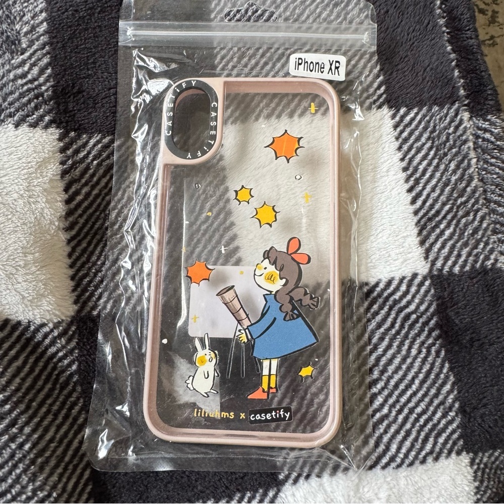 Casetify Pink iPhone XR Case with Cartoon Design